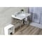 Kingston Brass 36 Carrara Marble Console Sink with Stainless Steel Legs, Marble WhitePolished Nickel LMS3622M86ST - alternate 4